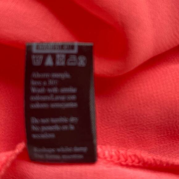 MAAC London Sheer Fringe Womens Top Sz L Y2K Festival Boho Coral Macrame Western - Picture 10 of 14